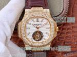 Swiss Copy Patek Philippe Nautilus Jumbo R8 Full Diamond Watch